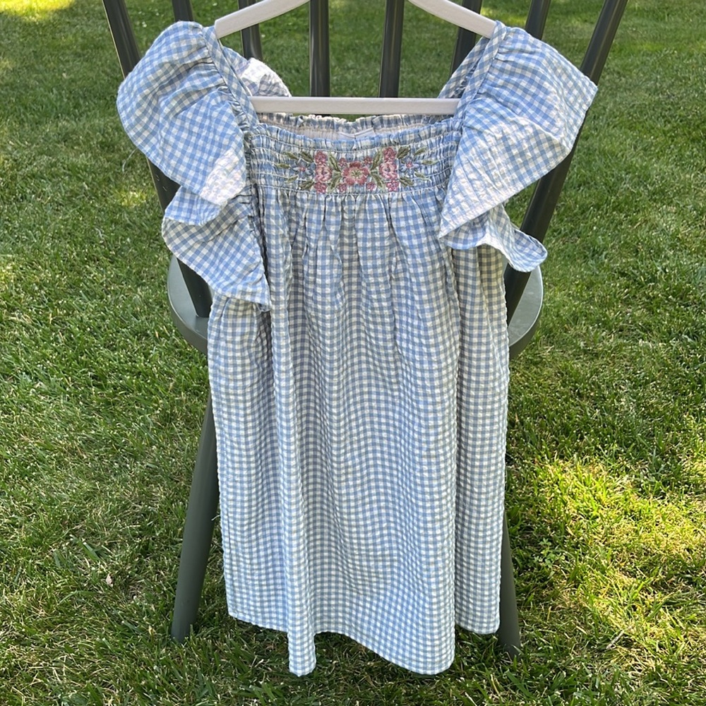 Janie and Jack Blue Gingham Dress